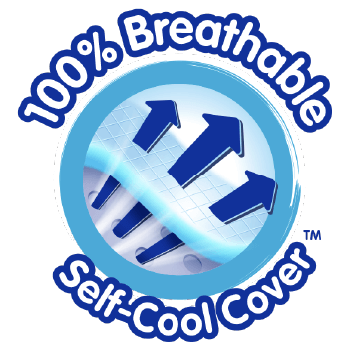 100% Breathable Self-Cool Cover - Releases heat and moisture through micro-pores to keep baby's skin cool and dry.