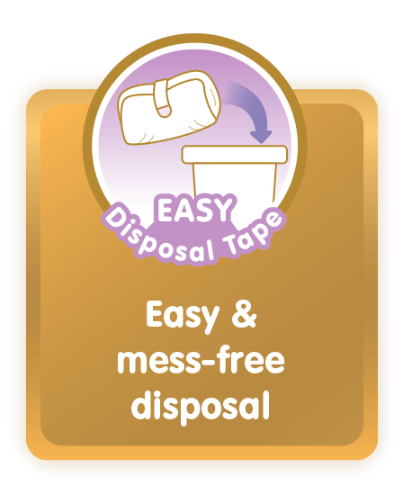Easy Disposal Tape: Easy & mess-free disposal