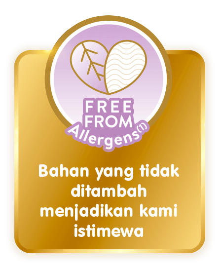 Free from Allergens (1): Bahan yang tidak ditambah menjadikan kami istimewa