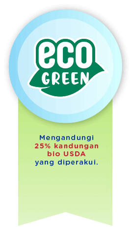 eco Green - USDA certified biobased product made with 25% renewable ingredients.