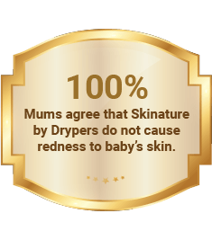 Drypers Malaysia - Skinature by Drypers: 100% Mums agree that Skinature by Drypers do not cause redness to baby's skin