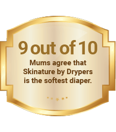 Drypers Malaysia - Skinature by Drypers: 9 out of 10 Mums agree that Skinature by Drypers is the softest diaper